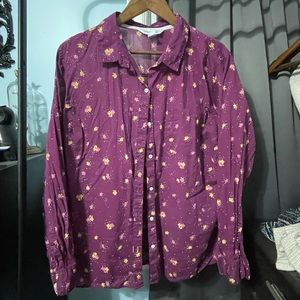 Women’s floral button-down shirt